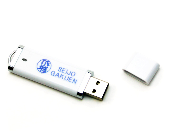 USBメモリとレザーケース